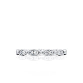 0.16 CT Round Shaped Moissanite Milgrain Style Wedding Band 2